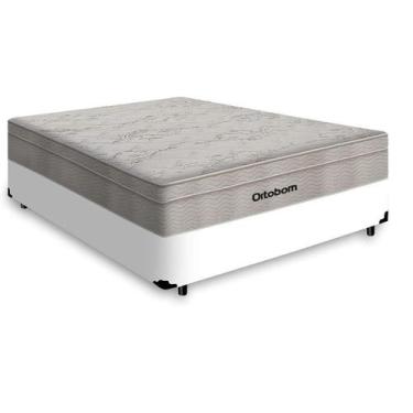 Imagem de Base Cama Box Casal Blindada + Colchão Molas Ensacadas Ortobom Airtech