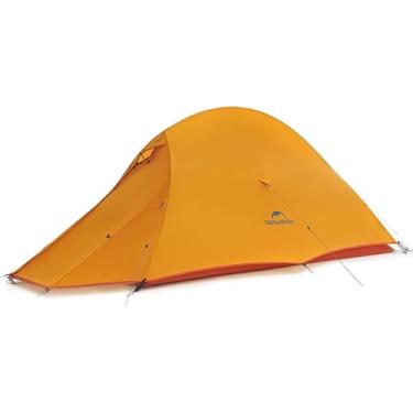 Imagem de Naturehike Barraca Cloud Up atualizada para 1 pessoa, barraca ultraleve para mochila para uma pessoa, barraca impermeável para uma única pessoa com pegada incluída (laranja-poliéster)