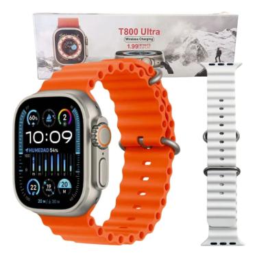 Imagem de Relógio Smartwatch T800 Ultra 49mm 1.99&quot; Chamada 2 Pulseiras