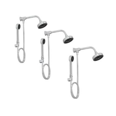 Imagem de Kit 3 Chuveiros Acqua Plus Cromado - Deca - DECA METAIS