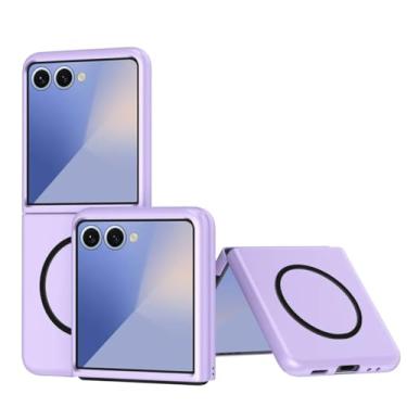 Imagem de Capa protetora magnética fina e fosca para Galaxy Z Flip6 (para Galaxy Z Flip6/roxa)