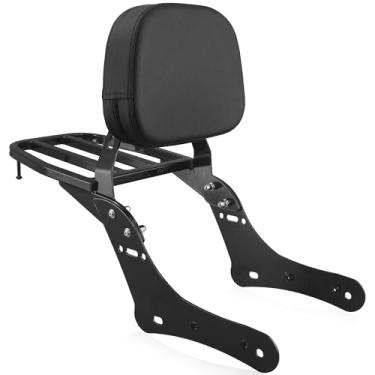 Imagem de SWESGI Encosto de passageiro Sissy Bar destacável com bagageiro para Kawasaki Vulcan S 650 VN650 2015-2019