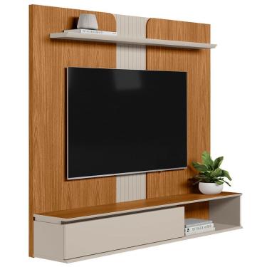 Imagem de Painel Para TV 65 Pol Com Bancada Suspensa New L05 Nature Off White - Lyam Decor