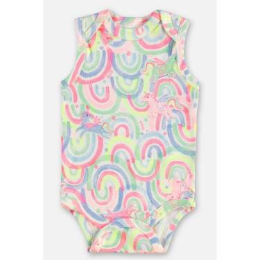 Imagem de Body Regata em Suedine Bebê Menina Up Baby, Branco, RN