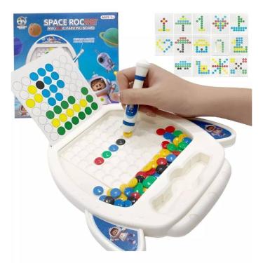 Imagem de Lousa Foguete Espacial Magnética Com Caneta + 14 Cartelas