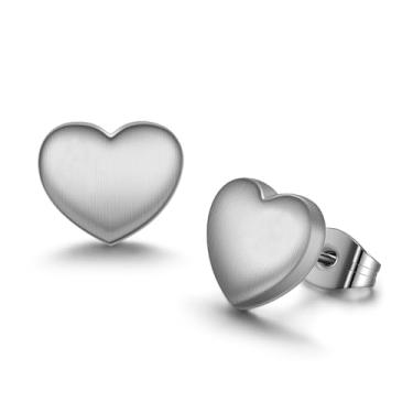 Imagem de TGNEL Brincos de titânio Tiny Heart para homens e mulheres, brincos hipoalergênicos fashion love para orelhas sensíveis