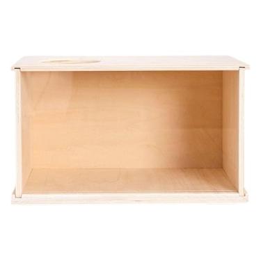 Imagem de Gralara Caixa de Escavação de Hamster de Madeira Faça Você Mesmo, Painel de Visualização de Acrílico Transparente, Estrutura Estável Multiuso, Fácil de Montar, Size L