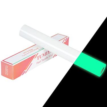 Imagem de TUMIYA Vinil HTV que brilha no escuro – 30,5 cm x 30,5 cm, rolos de vinil verde luminoso para design "faça você mesmo" (brilha no escuro - verde)