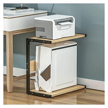 Imagem de Suporte para CPU, suporte de chão de mesa de 2 níveis, suporte de PC suporte de torre, suporte de chão, rack de armazenamento de impressora, moldura lateral de mesa, suporte de quatro modelos de cores