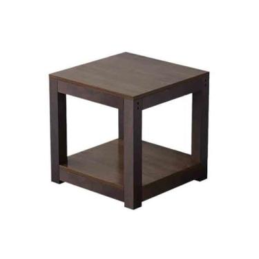 Imagem de hezhuhe2258 Suporte de impressão simples para impressora de escritório rack de madeira suporte de copiadora multicamadas decoração de mesa (marrom)