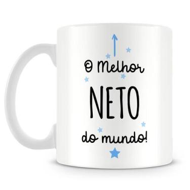 Imagem de Caneca Personalizada O Melhor Neto do Mundo - Porcelana Branca - Amo C