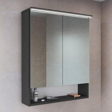 Imagem de Armário Espelheira para Banheiro com 2 Portas e Iluminação Led Gafrite