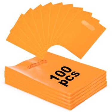 Imagem de ANZNKU pequenos sacos de presente de plástico (laranja)