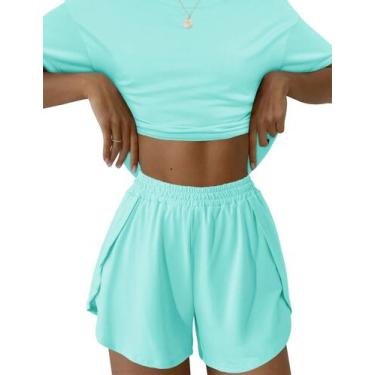 Imagem de Conjunto de pijama Kistore Summer para mulheres Aqua Water Blue tamanh