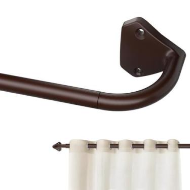 Imagem de Varetas de cortina GXOACKJ Brown 122 a 213 cm ajustáveis 1,6 cm