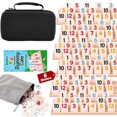Imagem de Jogo Rummy Cube Demteric para 6 jogadores com estojo de viagem e 162 p