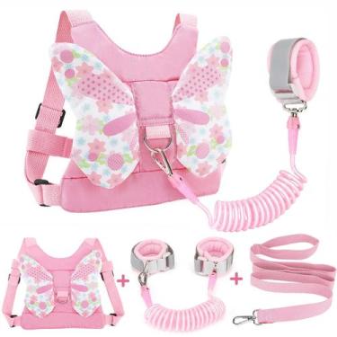 Imagem de Arnés para Niños Pequeños con Correa 3 en 1 Antipérdida Rosa - Accmor