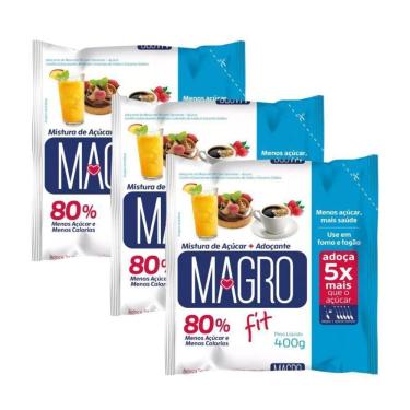 Imagem de 3 Açúcar Light Magro Fit 400G - 80% Menos Calorias