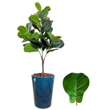 Imagem de Fícus Lyrata Planta Artificial Com Vaso Completo Cores - Flor Imp