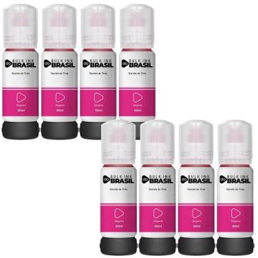 Imagem de Kit 8 Refil De Tinta Para Epson T544 L3150 L3250 L3110 L5190 - Bulk In