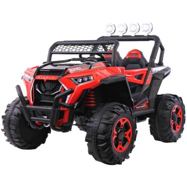 Imagem de Utv Elétrico Infantil 12V 4x4 2 Assentos Carro Buggy Controle Som Usb Luzes Vermelho Brinqway Bw131