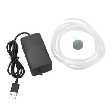 Imagem de Bomba de ar de oxigênio para peixes, bomba de oxigênio portátil de plástico IP65 com carregamento USB e mangueira adequada para peixes e pesca ao ar livre