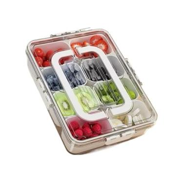 Imagem de Organizadores De Geladeira HerméTicos - Potes Para Armazenar Alimentos, Verduras, Legumes E Frutas(1 peça : 8 divisórias (04373))