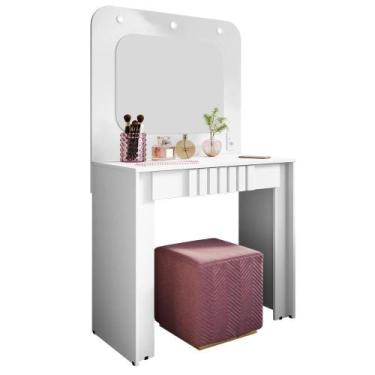 Imagem de Penteadeira Espelho Camarim Rouge 90 Cm Branco Bechara Branco - BECHAR