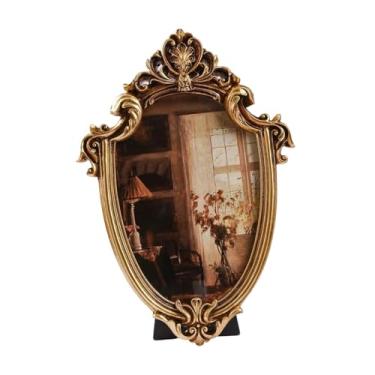 Imagem de Baoblaze Porta-retratos vintage em formato de, suporte para cartões, moldura de resina, para pendurar na parede ou exibir, ideal para