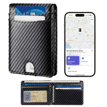 Imagem de Miroddi Carteira masculina com suporte AirTag, Fibra de carbono, Com Find My