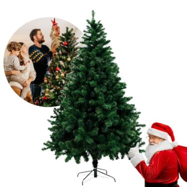 Imagem de Árvore De Natal Pinheiro Tradicional Canadense Luxo 1,80m Com 650 Galhos Cheios Grande Dobrável Retrátil Com Base Metálica De Ferro Reforçada Resistente Decoração Natalina Enfeite Casa