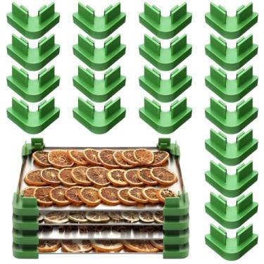 Imagem de Briwooody 20 peças de empilhadores de bandeja originais compatíveis com secador de gelo Harvest Right - empilham 5 bandejas, acessórios para máquina de secar congelamento - armazenamento de alimentos