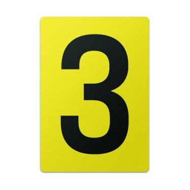 Imagem de 101SIGNCITY Adesivo de piso número 3 (17 x 25 cm, 1 pacote) – Vinil antiderrapante durável | Resistente a UV e água | Descolar e colar | Sem resíduos | Armazém, equipamentos, parede, adesivos de