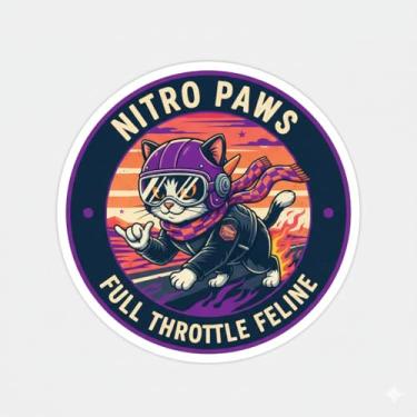 Imagem de Adesivo Decorativo para Carro e Moto, Modelo Gatinho (Adesivo93)