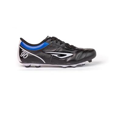 Imagem de Chuteira Campo Couro Mística Pro Diavolo Preto/Azul