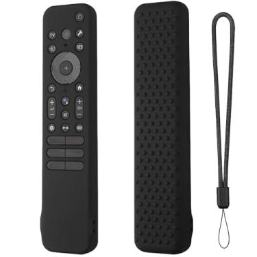 Imagem de Capa de silicone para Sony RMF-TX910U/RMF-TX810U/RMF-TX810P/RMF-TX811U/ Capa protetora de silicone remoto, controle remoto retroiluminado da Sony TV com cordão