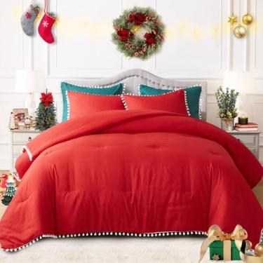 Imagem de Conjunto de edredom UOZZI BEDDING Christmas Queen Size, 3 peças