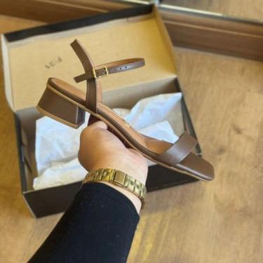 Imagem de Sandália Vizzano Salto Bloco Baixo 6454.111 - Capuccino, 35