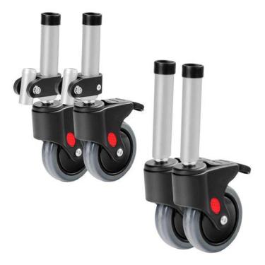 Imagem de Kit 4 Rodas Frontal E Traseira Cadeira Banho 135kg Sc101b - HIDROLIGHT