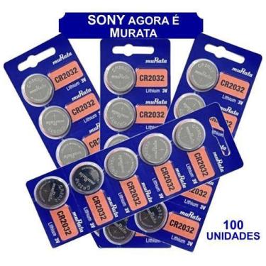 Imagem de Bateria Cr2032 3v Lithium Caixa C/ 100 Unid  Placa Mae Relog - Sony