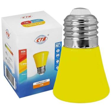 Imagem de Lâmpada Amarela Led Mini Bulbo T44 1W 127V E27 Ip44 - CTB, 110V