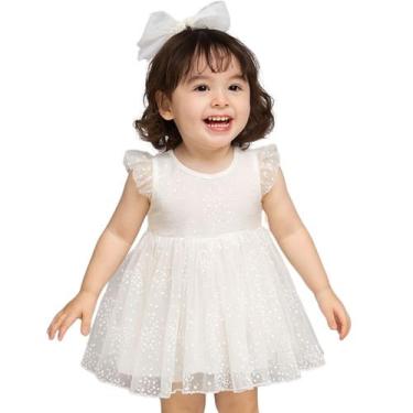 Imagem de Vestido Infantil Menina Ft Casamento Tule Florido Borboleta - anjo da 