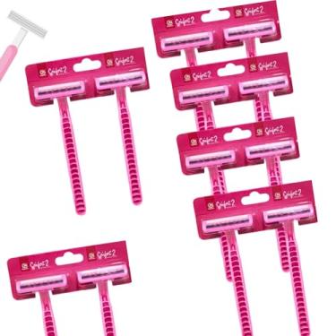 Imagem de Kit 12 Aparelhos de Barbear Rosa Barbeador Confort 2 para Depilar Pelos Barba Depilação Segura