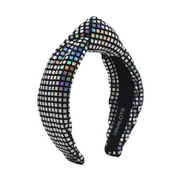 Imagem de Divalots Faixa de cabelo acolchoada com lantejoulas a laser, acessório de cabelo elegante e confortável para mulheres, perfeita para festas e eventos