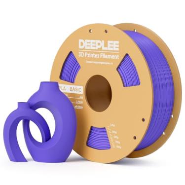 Imagem de DEEPLEE Filamento de impressora 3D PLA Basic de 1,75 mm, filamento de impressão 3D com precisão dimensional +/- 0,02 mm, bem enrolado, sem entupimento, melhor para iniciantes, serve para a maioria das