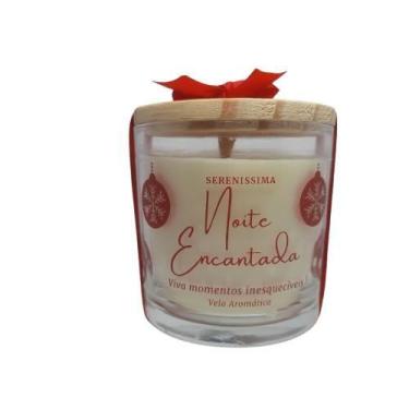 Imagem de Vela Aromática Natal Encantado com Pavio de Algodão e Cera de Coco 200