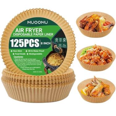 Imagem de Air Fryer Disposable Paper Liner, 100PCS Non-Stick Round Parchment Paper, Air Fryer Accessories, Oil Proof, Water Proof, Cooking Baking Roasting Filter Paper for Microwave Oven Frying Pan(7.9inch)