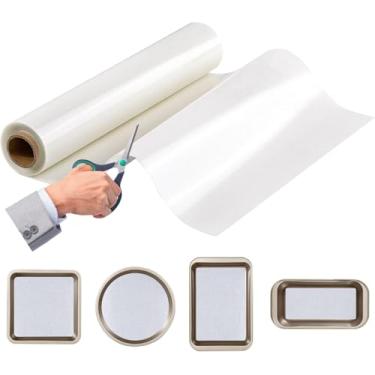 Imagem de Rolo De Tapete De Cozimento De Silicone, Tapete De Silicone Cortado No Tamanho, Tapete De Pastelaria De Silicone Antiderrapante, Forro De Fritadeira De Ar Reutili, White Clear, 365.8L x 40.6W cm