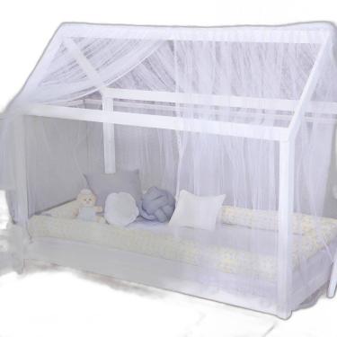 Imagem de Mosquiteiro Para Cama Montessoriana Tule Branco 2,00 X 1,70
