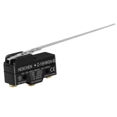 Imagem de Heschen micro interruptor Z-15HW24-B alavanca de dobradiça de baixa força 3 terminal de parafuso 15A corrente nominal